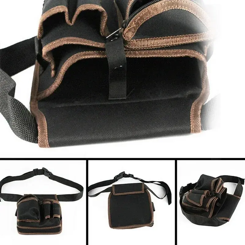 Sac de rangement d'outils multifonctionnel, pochette de ceinture, boîte à outils d'électricien, perceuse, sac de taille