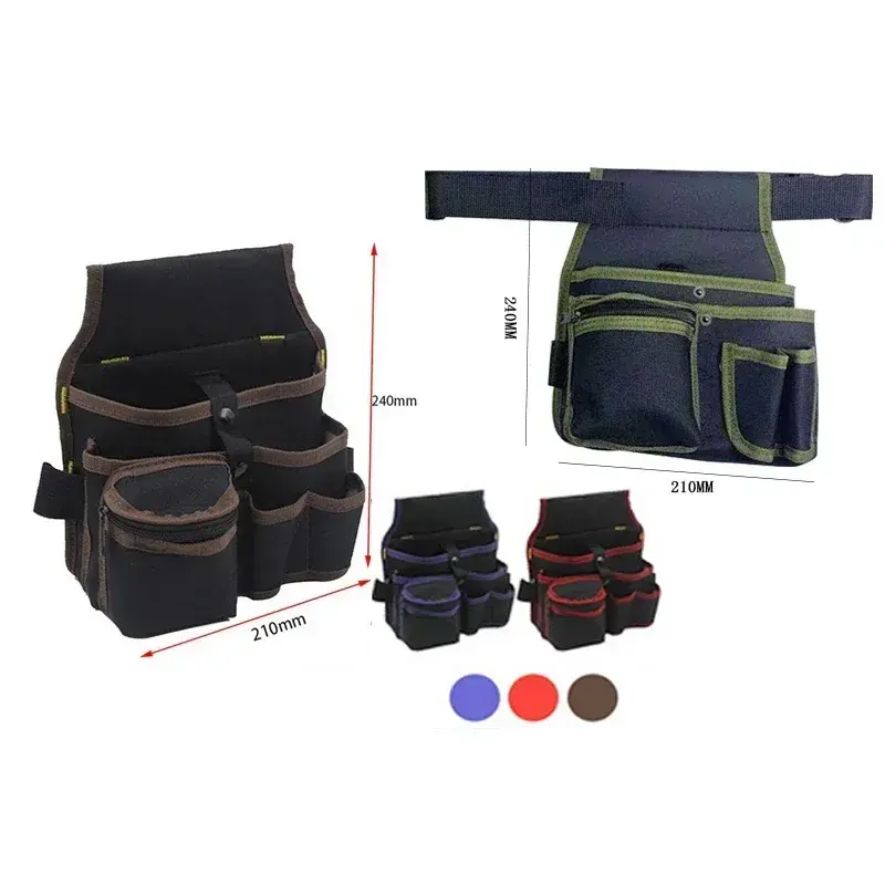 Sac de rangement d'outils multifonctionnel, pochette de ceinture, boîte à outils d'électricien, perceuse, sac de taille