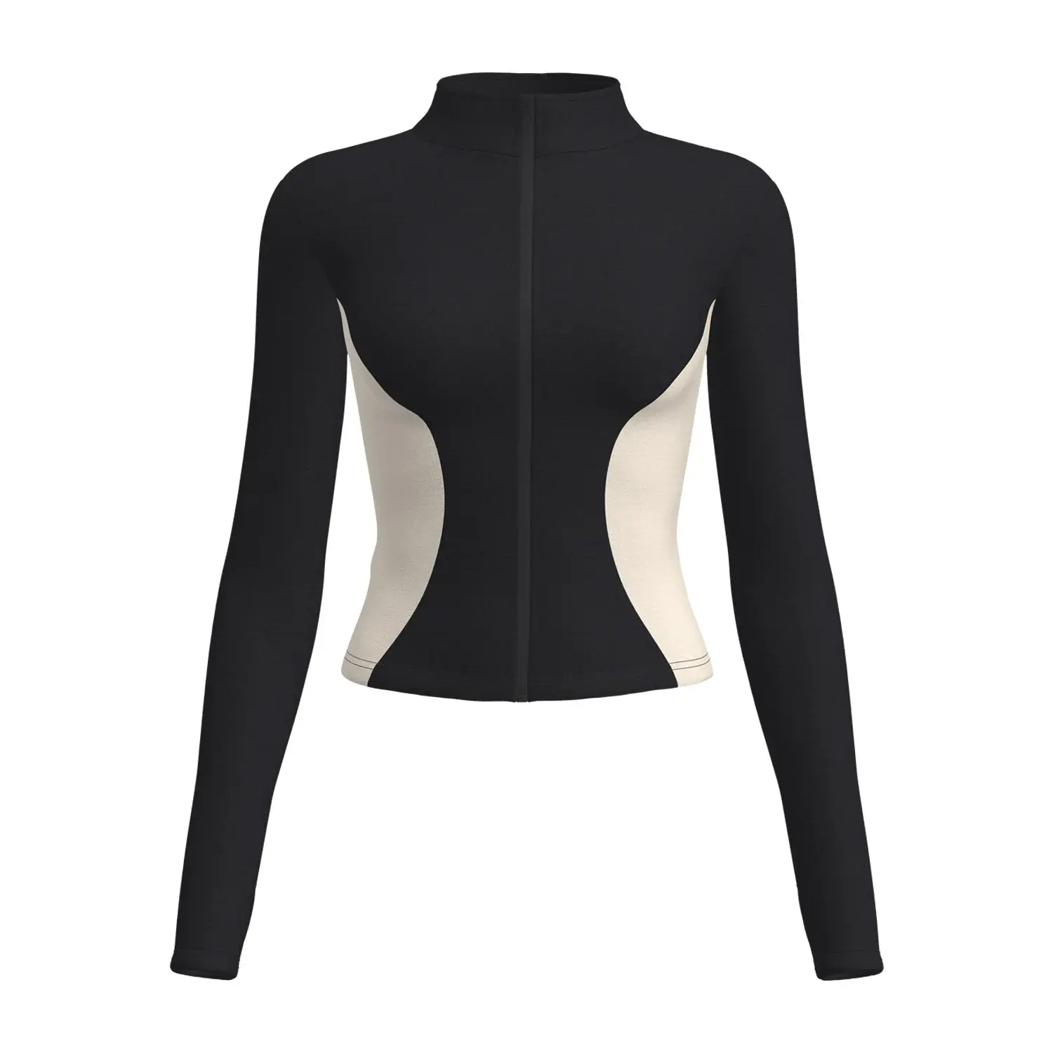 Juyitang color matching slim and thin yoga clothes jacket women's running sports fitness jacket
