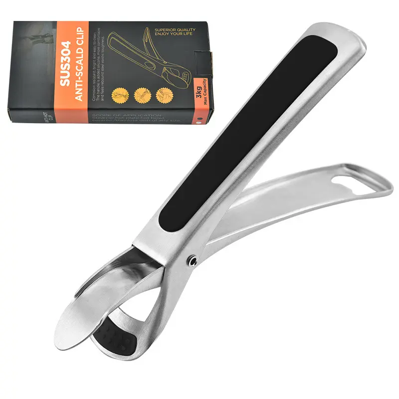 Dish holder 304 stainless steel anti-ironing clip Lift plate holder bowl holder Dish holder Kitchen household dish holder tongs