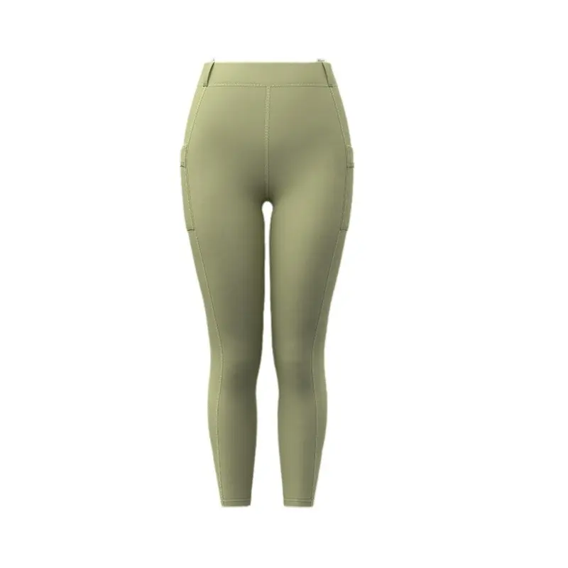 Juyatang high waist hip lift thin side pocket anti-crimping high elastic nude yoga pants locomotive pants yoga pants women