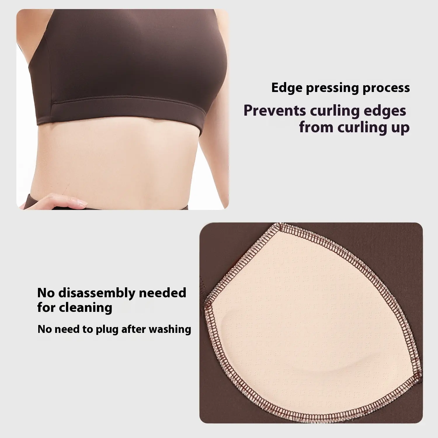 Juyitang peach double shoulder strap bra high elastic U-shaped shockproof gathering beautiful back integrated sports underwear