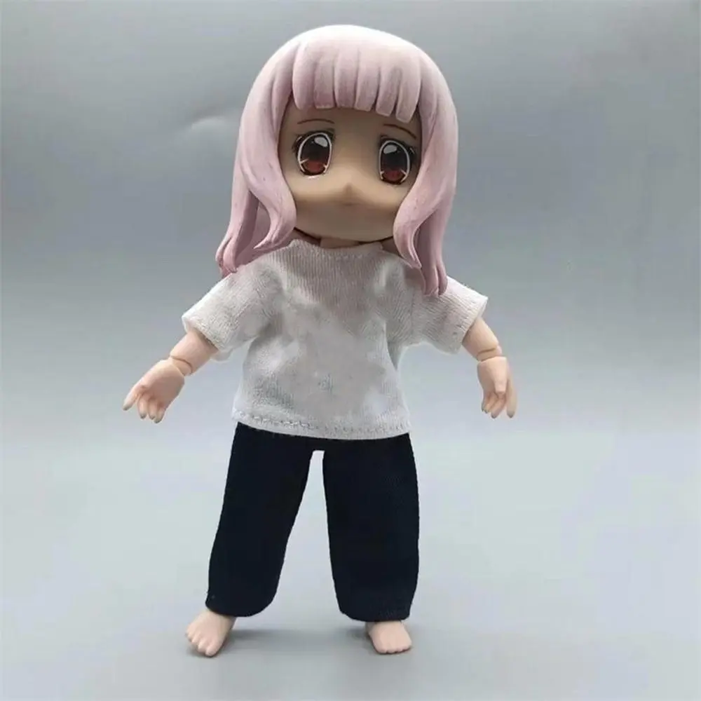 Fashion Clothes Trousers T-shirt For 1/11 OB11 Dolls For 1/12 Bjd/GSC Doll Clothes Denim Pants Obitsu 11 Doll Clothes Accessorie