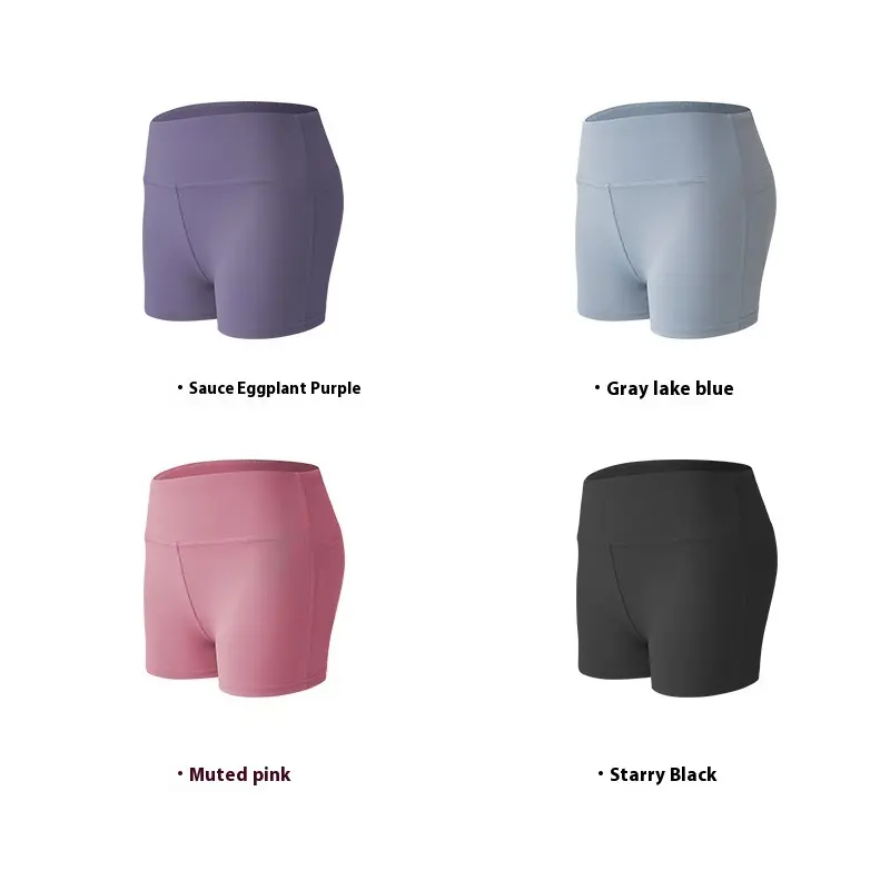 Juyitang summer cross-border fitness outdoor running hip lift high waist three-point sports shorts