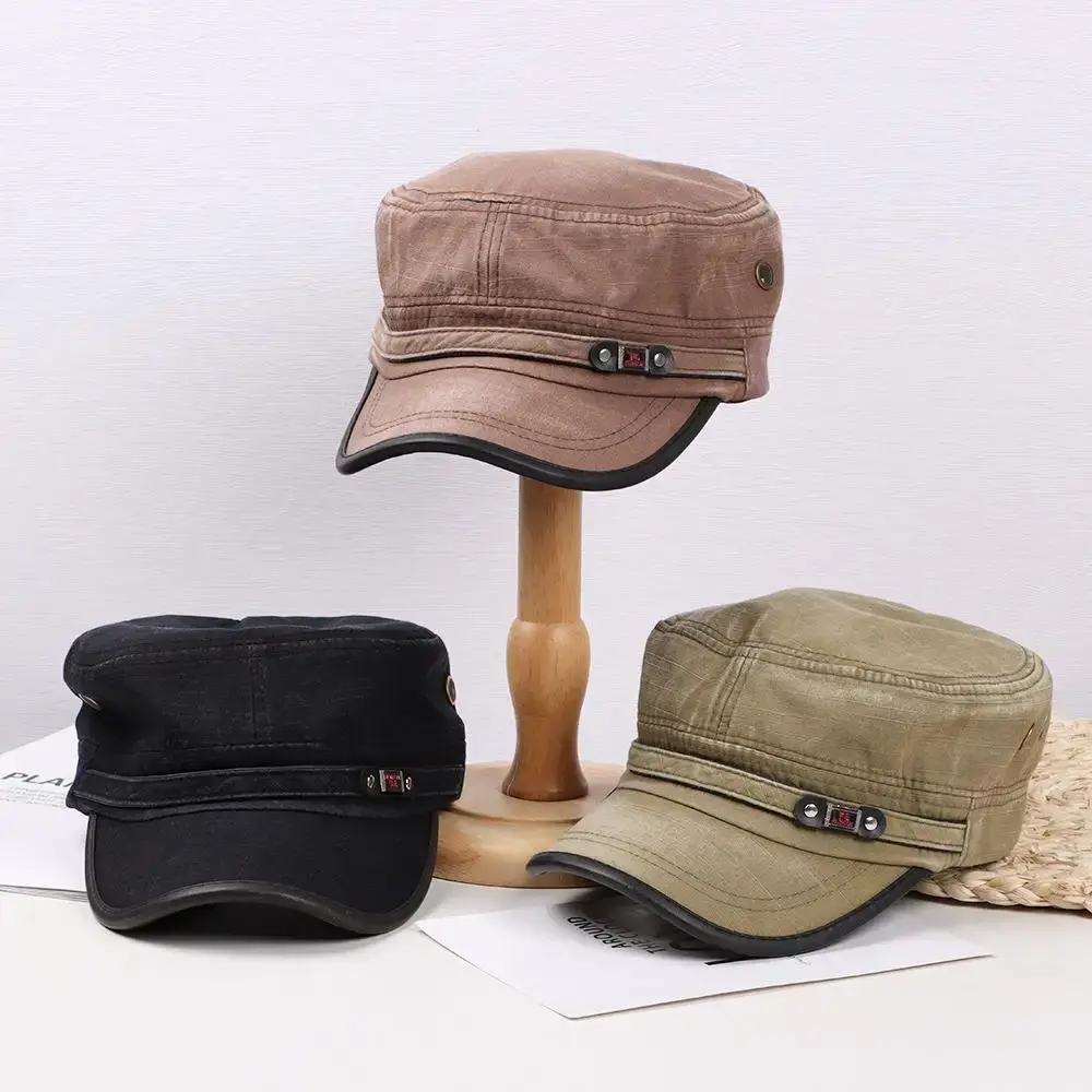 Spring Summer Mesh Outdoor Sport Quick Drying Sun Cap Men Breathable Cadet Cap Flat Top Hat Cycling Running Cap Baseball Cap