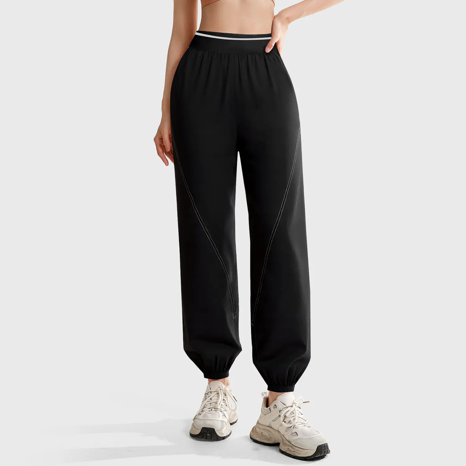 Juyitang spring and summer thin quick-drying trousers women's loose running fitness elastic breathable training sweatpants