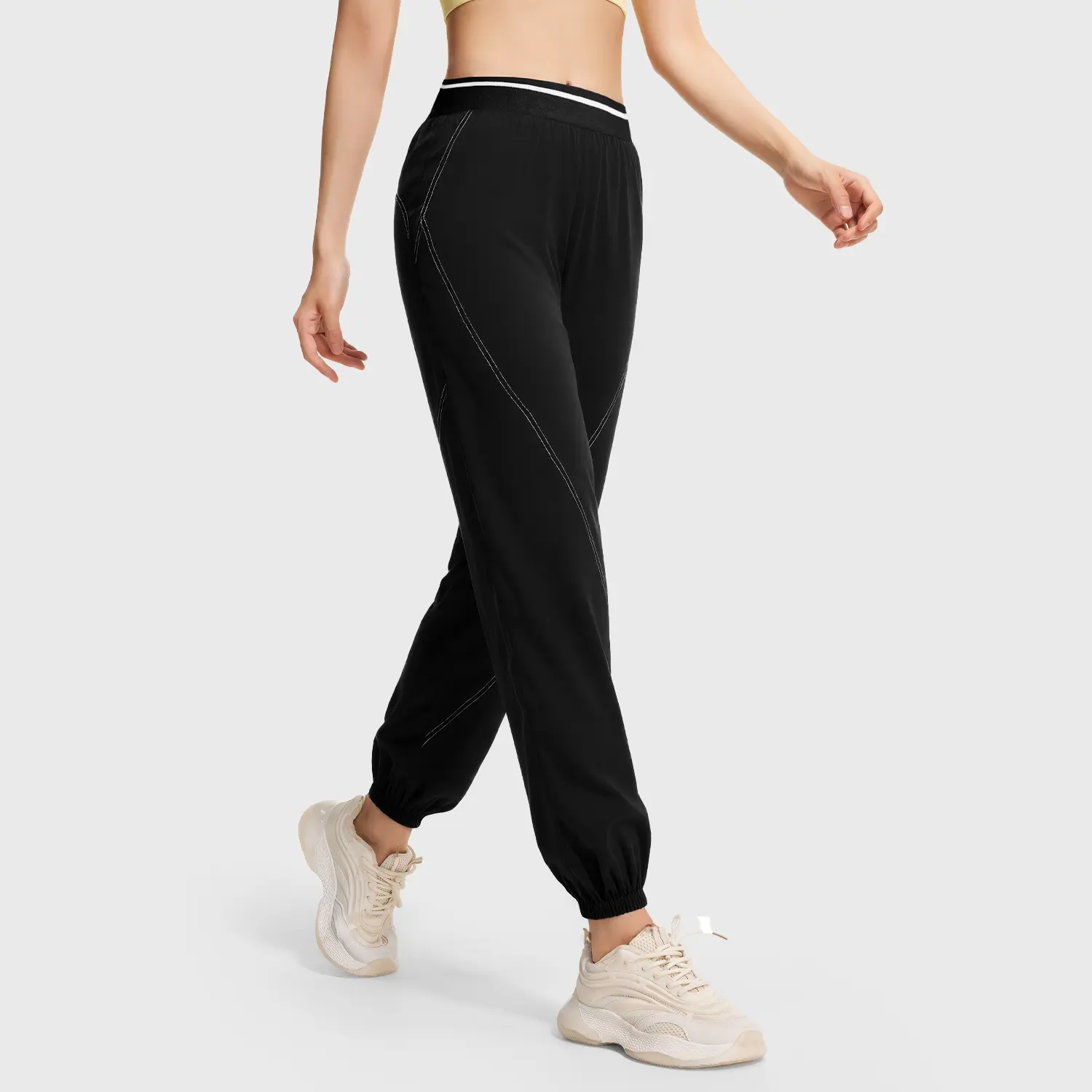 Juyitang spring and summer thin quick-drying trousers women's loose running fitness elastic breathable training sweatpants