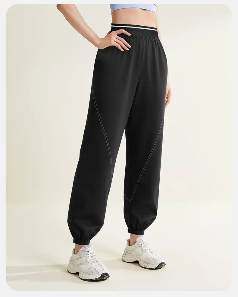Juyitang spring and summer thin quick-drying trousers women's loose running fitness elastic breathable training sweatpants