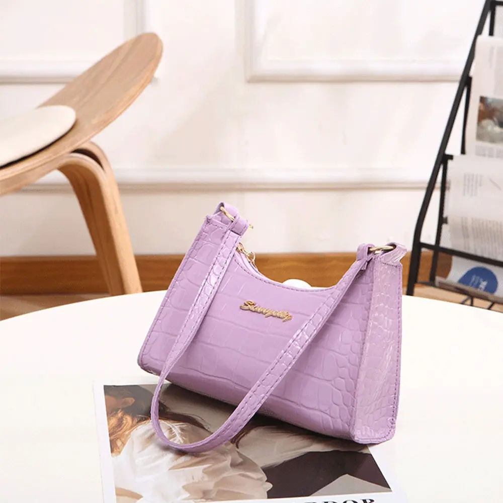New Crossbody Bag Women's Versatile Simple Underarm Bag Casual Fashionable Diagonal Shoulder Bag Solid Color Handbag