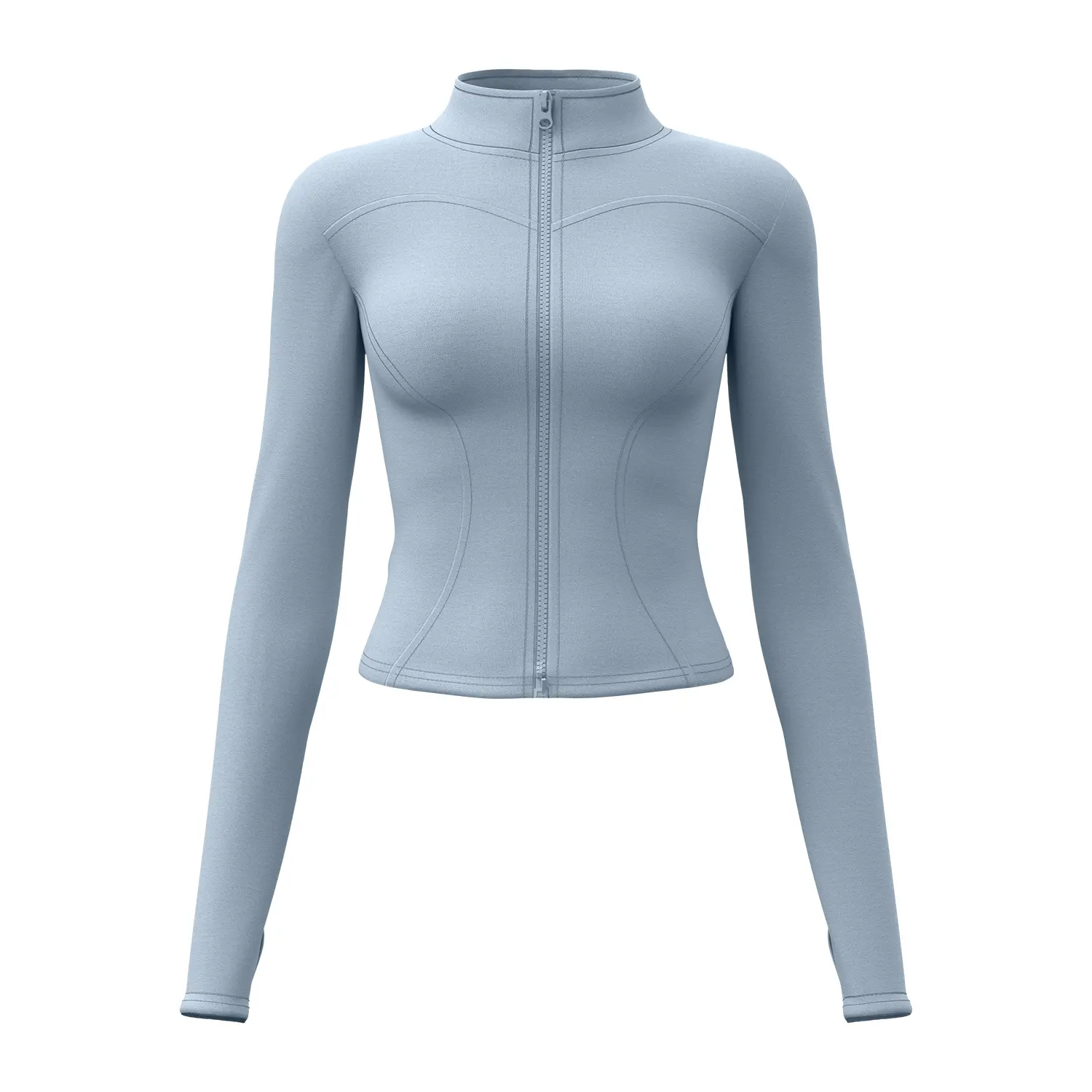 Juyatang sunscreen yoga clothes nude outdoor tight breathable sports fitness jacket top women