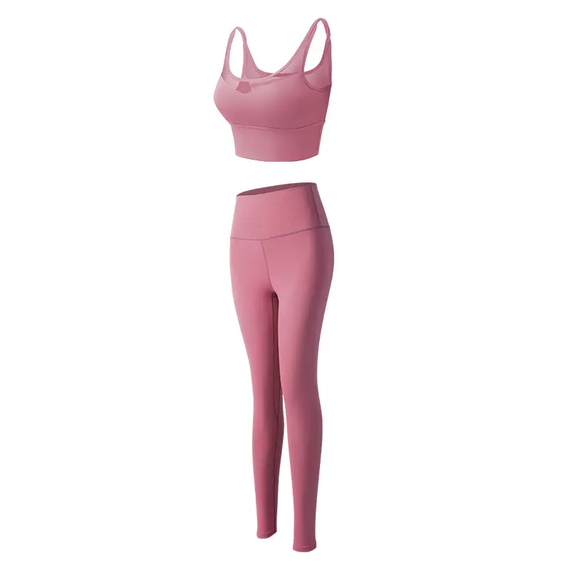 Juyitang yoga clothes women's beautiful back and thin bra bra three-dimensional hip line high waist yoga pants sports suit women