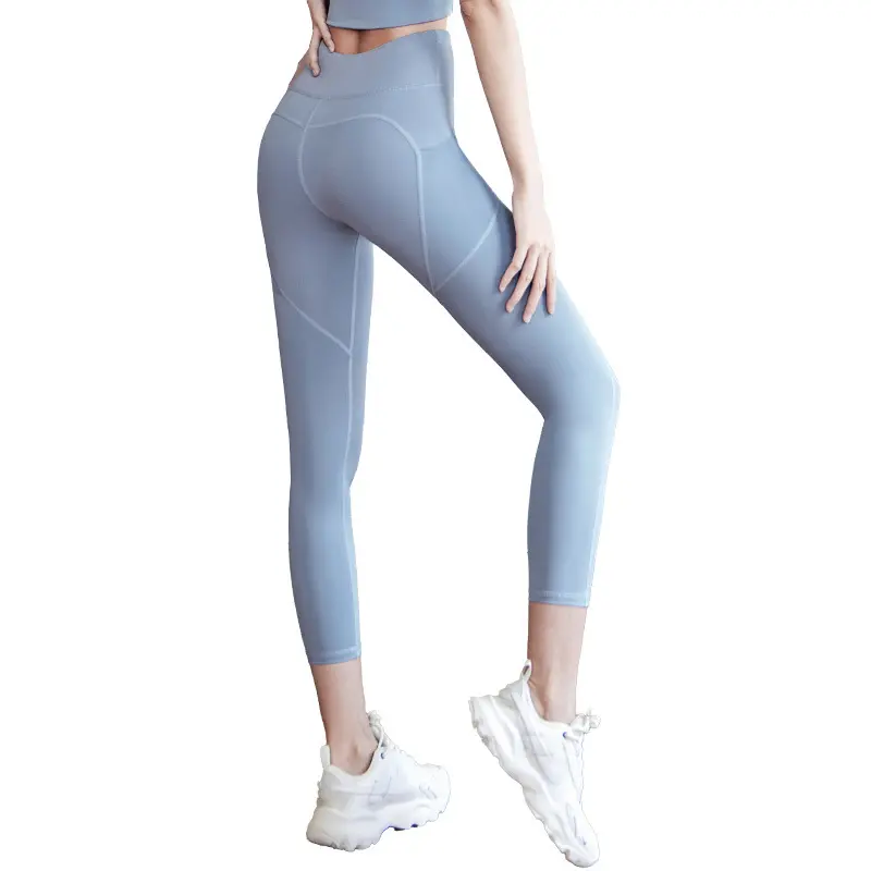 Processing, proofing, OEM logo source factory peach mesh side pocket hip yoga pants