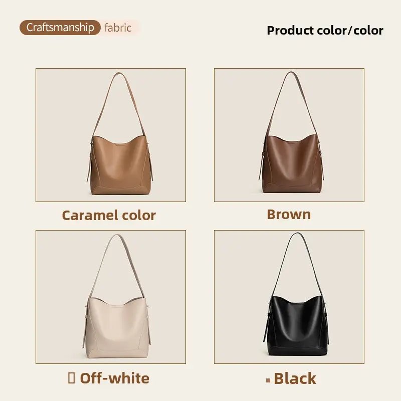 New bucket bag simple advanced sense Tote bag autumn and winter underarm bag large capacity pu shoulder bag tote bag