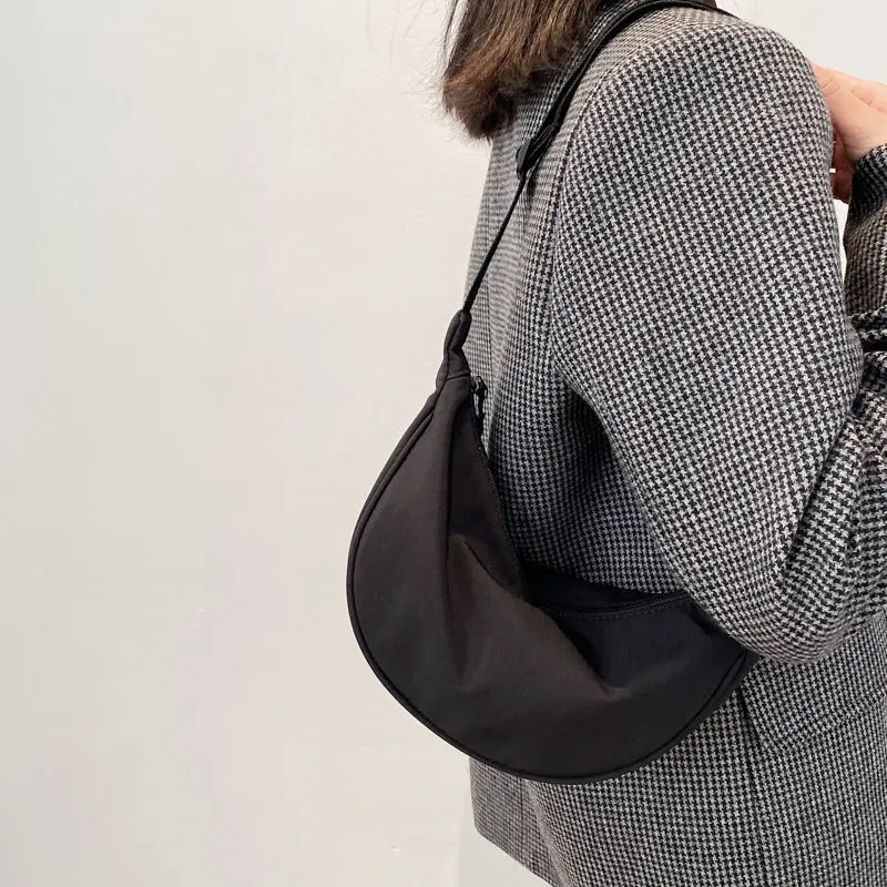 crossbody bag bag women's new fashion dumpling bag lightweight small satchel bag underarm bag simple single shoulder canvas bag