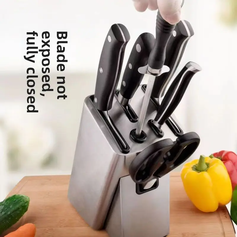 Stainless steel knife holder Kitchen supplies floor type multi-functional knife storage rack Knife holder storage rack