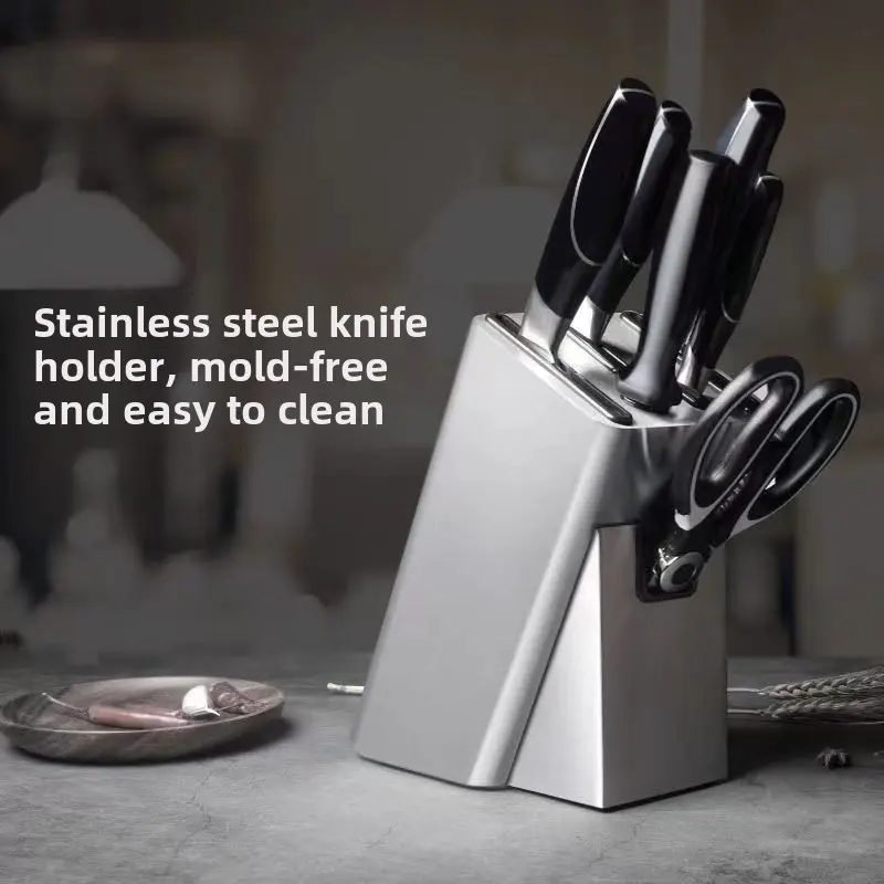 Stainless steel knife holder Kitchen supplies floor type multi-functional knife storage rack Knife holder storage rack