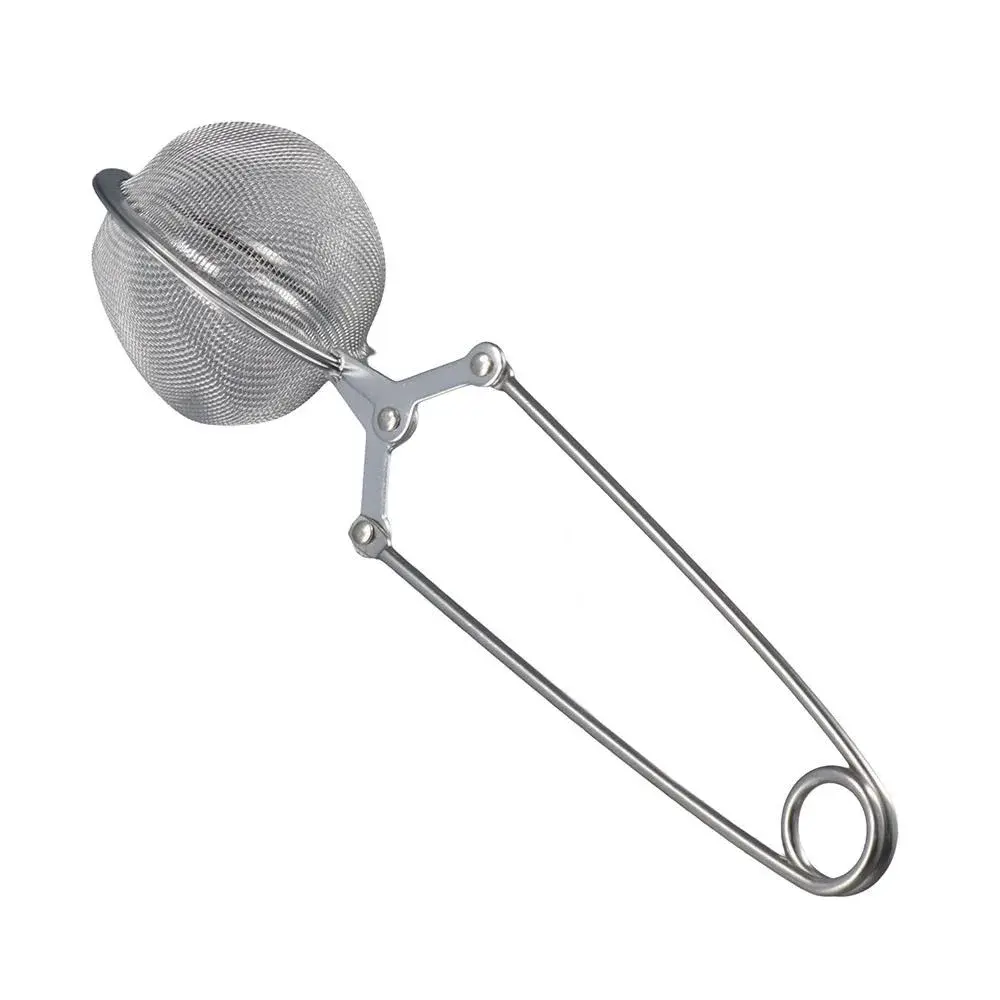 Stainless Steel Spoon Tea Ball Infuser Filter Squeeze Leaves Herb Mesh Strainer Tea Infuser In Mesh Tea Ball Filter with Handle
