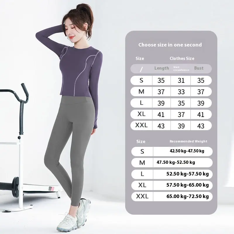 Juyitang yoga clothes sports top women's arc thumb mouth slim long sleeve T-shirt running fitness clothes