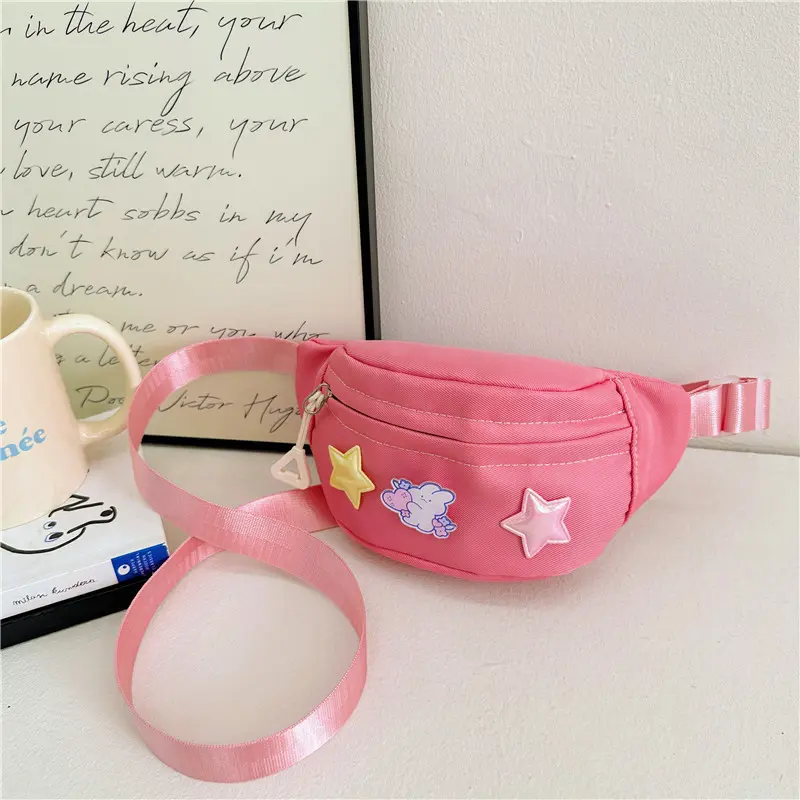 Children's bag New candy-colored baby chest bag Cute five-pointed star children lightweight crossbody bag