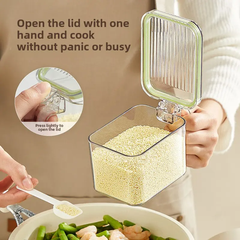 Seasoning box set combination kitchen household sealed moisture-proof seasoning tank Salt tank MSG tank storage box