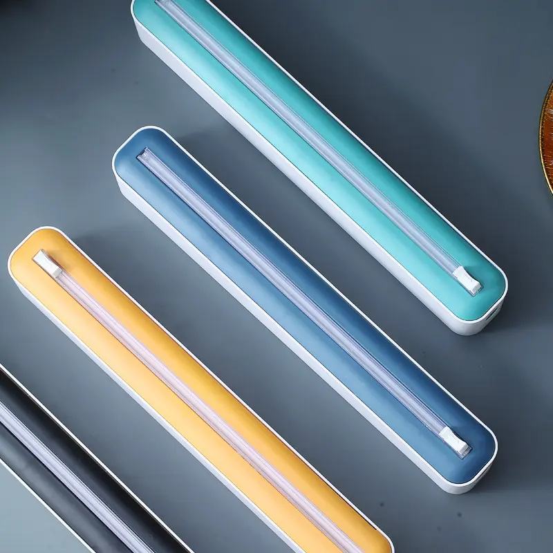 Plastic wrap cutter Magnetic absorption wall mounted kitchen special tear tin foil plastic wrap box bagging tool cutting box