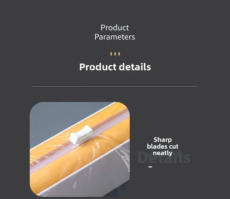 Plastic wrap cutter Magnetic absorption wall mounted kitchen special tear tin foil plastic wrap box bagging tool cutting box