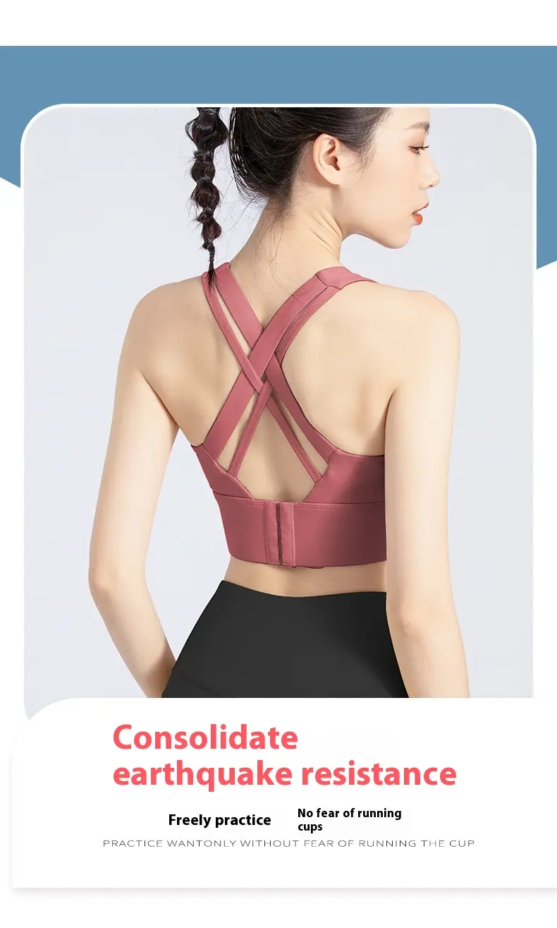 Processing custom yoga nylon bra sports underwear source factory support to map proofing OEM ironing