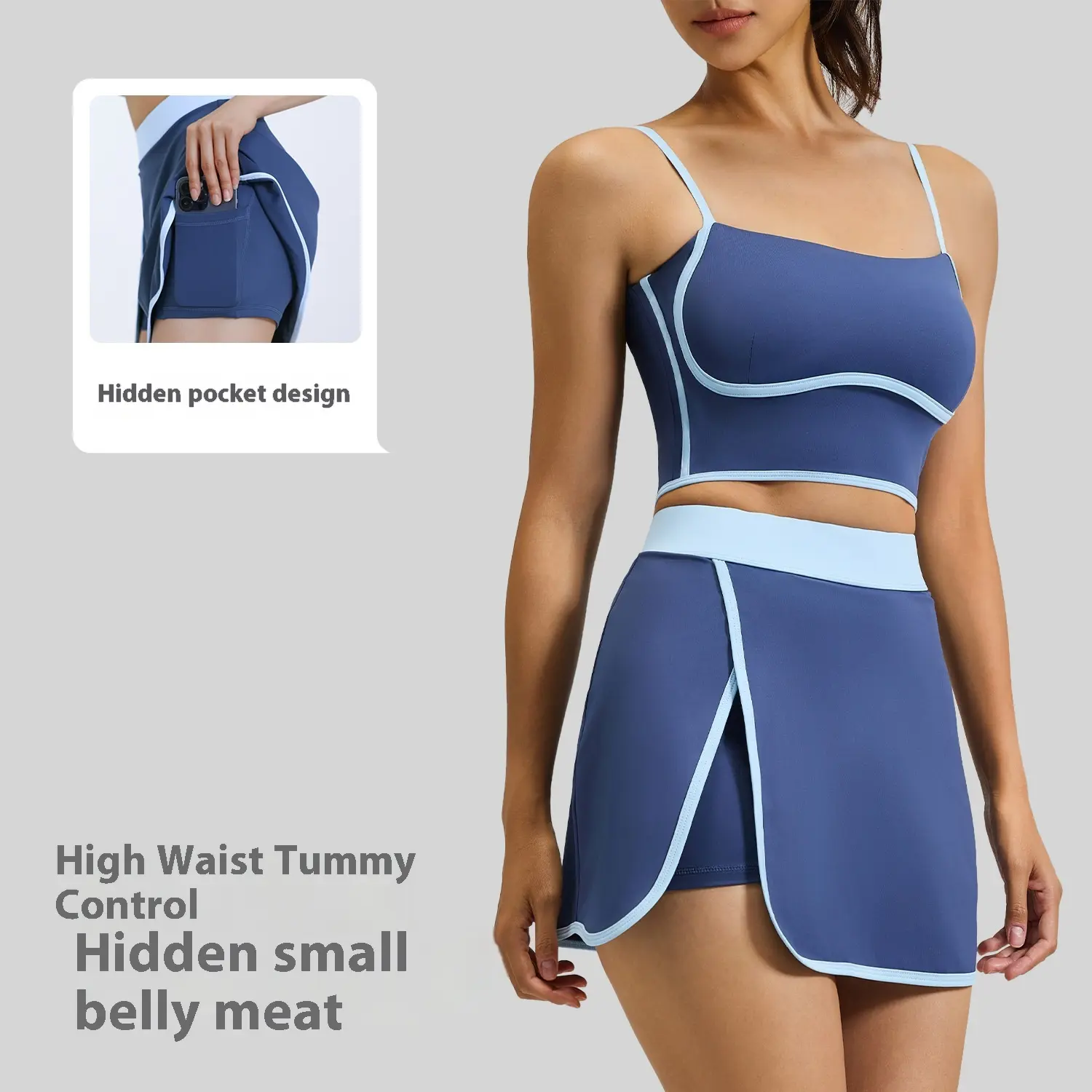Juyitang summer linear sports suit women's anti-light and shock-proof outdoor running fitness yoga suit