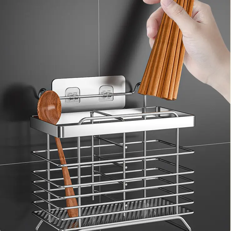 Chopsticks container Wall Hanging Kitchen items Household knife Chopsticks container Multi-functional storage hanging rack