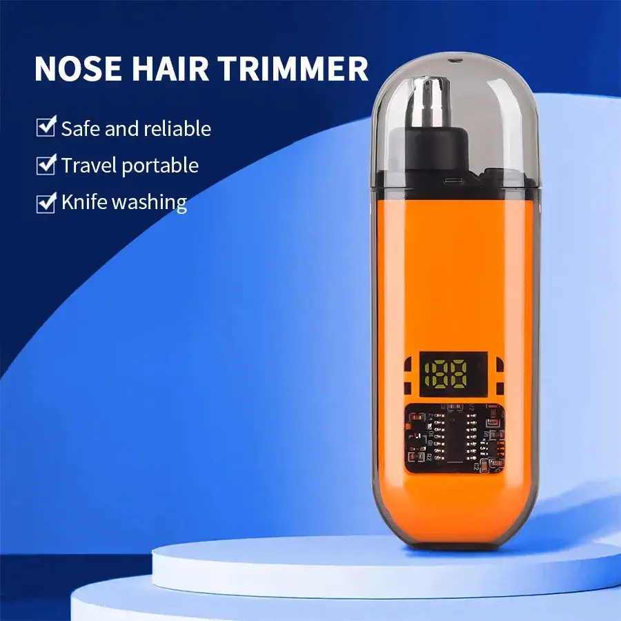 2 In 1 Electric Portable Ear And Nose Hair Trimmer Clipper 2025 Professional Painless Portable Eyebrow For Men