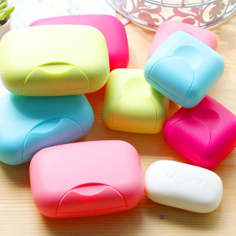 Plastic Travel Soap Waterproof Box Soap Case Dishes Soap Holder Container Bathroom Leakproof Soap Box With Lock Box Cover