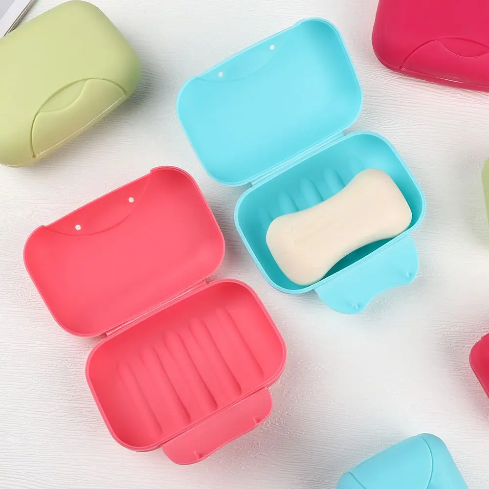 Plastic Travel Soap Waterproof Box Soap Case Dishes Soap Holder Container Bathroom Leakproof Soap Box With Lock Box Cover