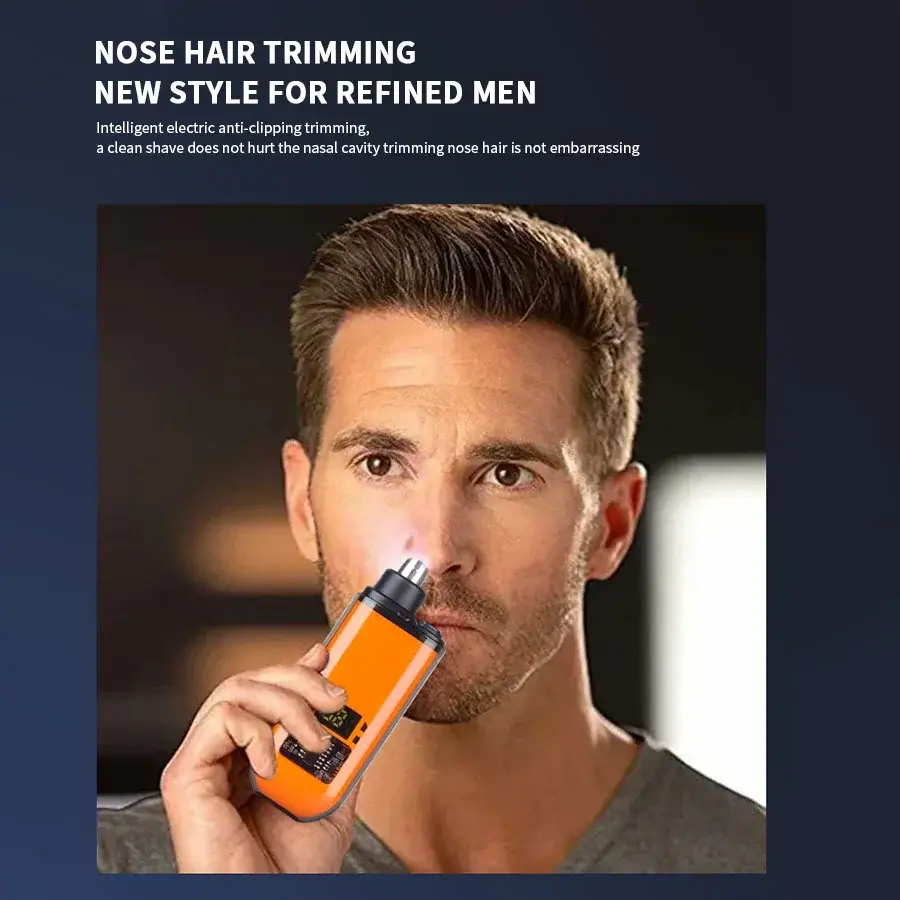 2 In 1 Electric Portable Ear And Nose Hair Trimmer Clipper 2025 Professional Painless Portable Eyebrow For Men