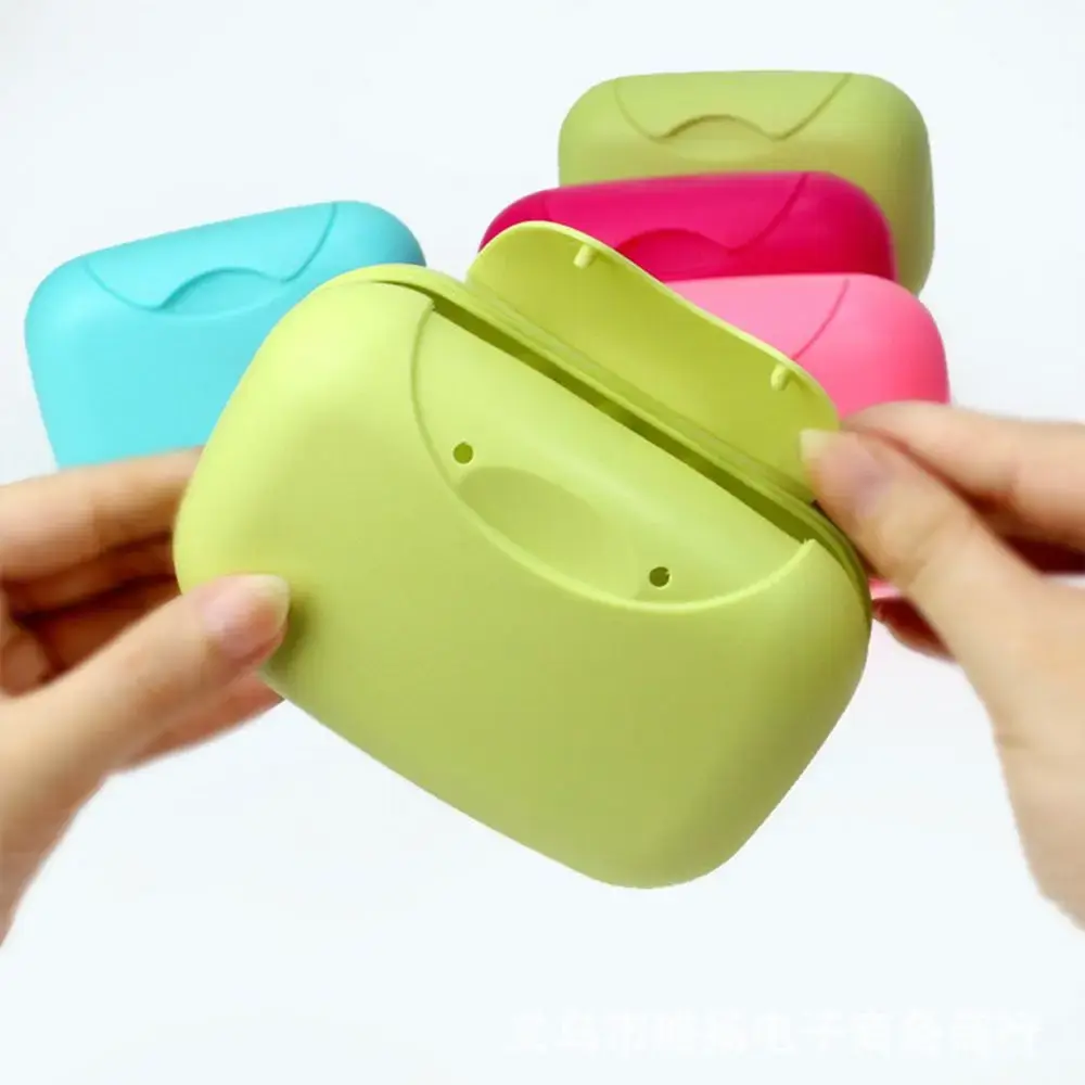 Plastic Travel Soap Waterproof Box Soap Case Dishes Soap Holder Container Bathroom Leakproof Soap Box With Lock Box Cover