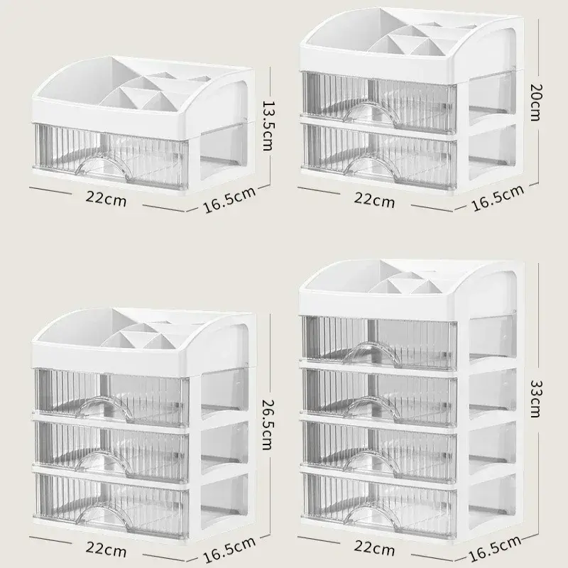 Drawer Jewelry Makeup Storage Box Large Capacity Transparent Makeup Storage Box Multi-layer Multi-functional Desktop Organizer