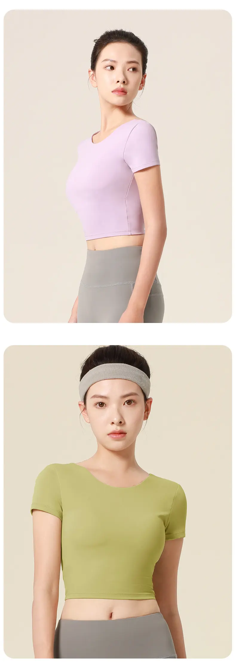Naked beauty back cross yoga clothes tight sports top with chest pad elastic short fitness short sleeves