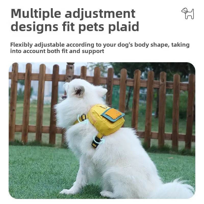 Pet from backpack High appearance level dog backpack Fashion cartoon color contrast outdoor travel cat Golden fur pet backpack