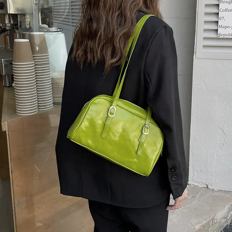 Spring green shoulder bag small casual underarm bag South Korean Instagram bag new commuter bag