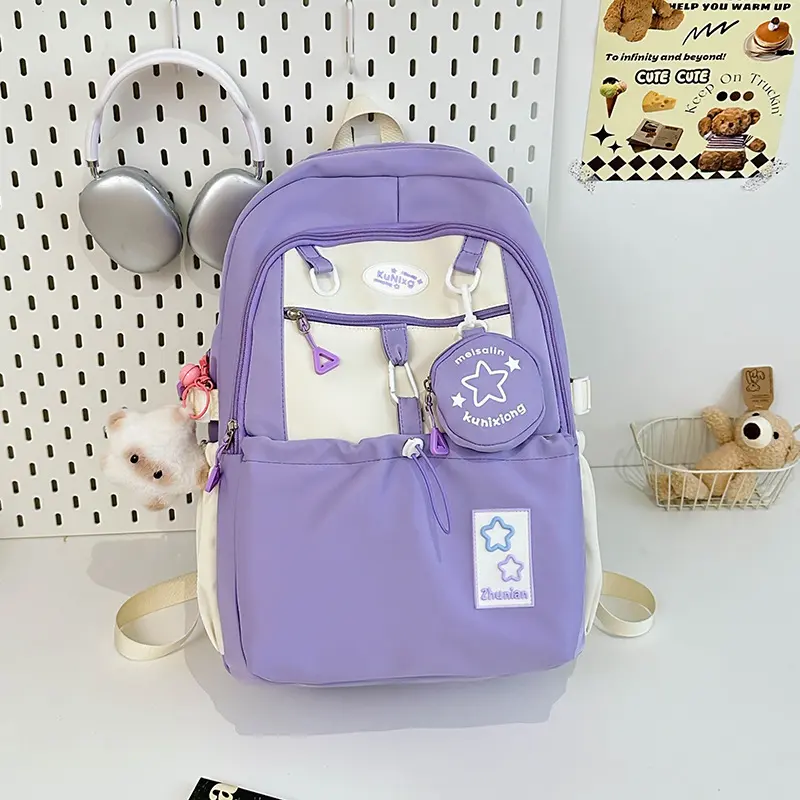 Mori high-value girl backpack large capacity casual versatile backpack school backpack school bags