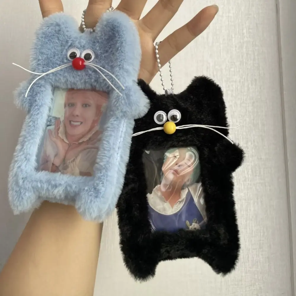 3In Plush Photocards Holder Cartoon Portable Photo Card Case Card Protective Cover Bus Card Meal Card Idol Card Dsiplay Card