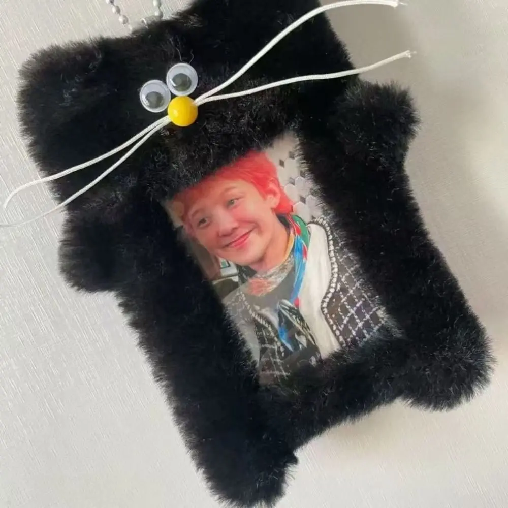 3In Plush Photocards Holder Cartoon Portable Photo Card Case Card Protective Cover Bus Card Meal Card Idol Card Dsiplay Card