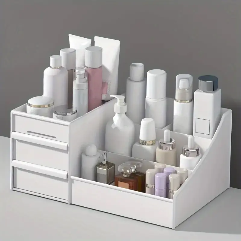 Drawer Style Cosmetic Storage Box, Desktop Dressing Table, Lipstick Skincare Product Sorting Rack storage box