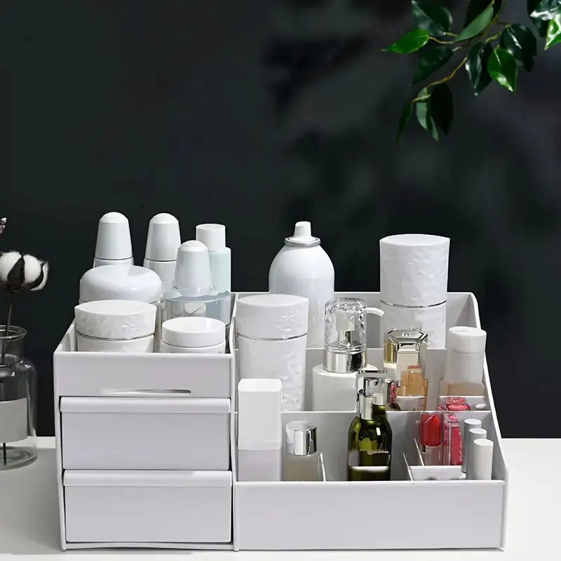 Drawer Style Cosmetic Storage Box, Desktop Dressing Table, Lipstick Skincare Product Sorting Rack storage box