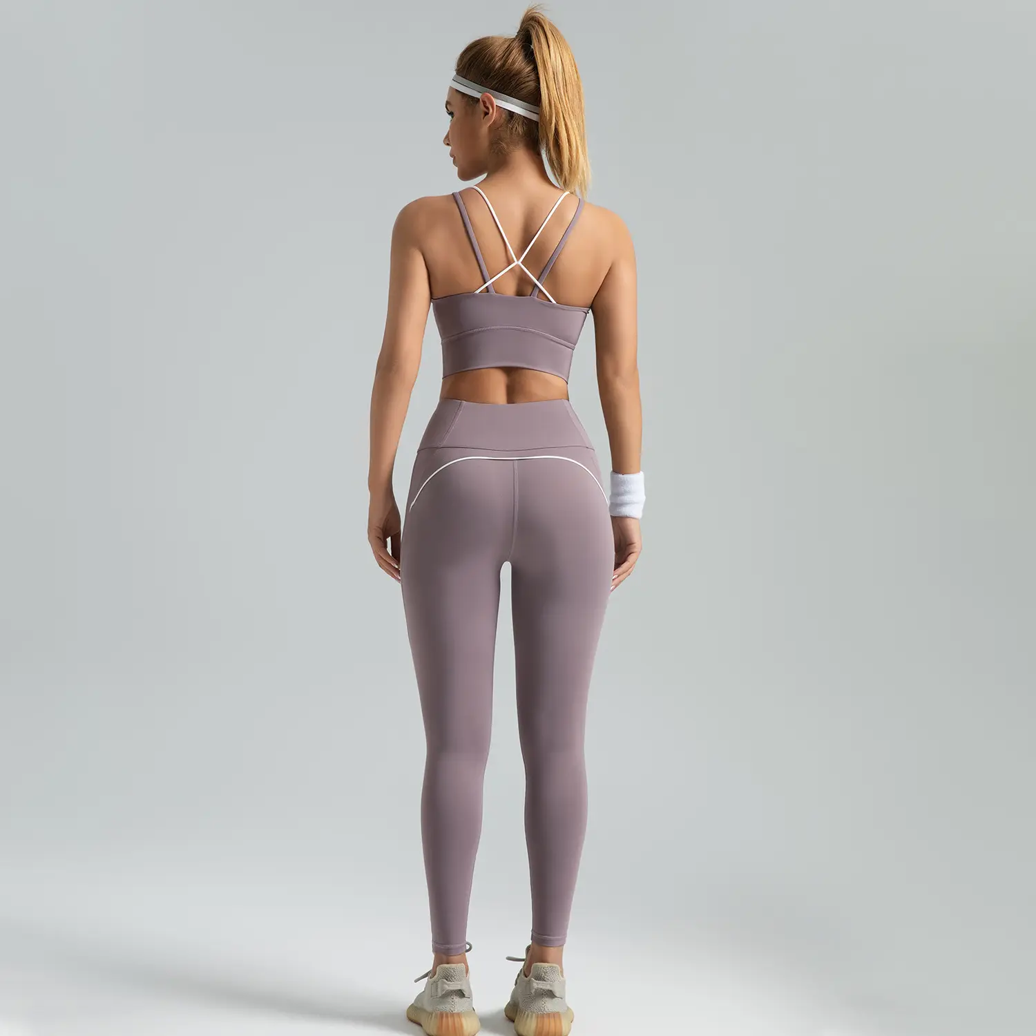 Line sense slim yoga set High-intensity exercise set High elastic and breathable yoga suit yoga set