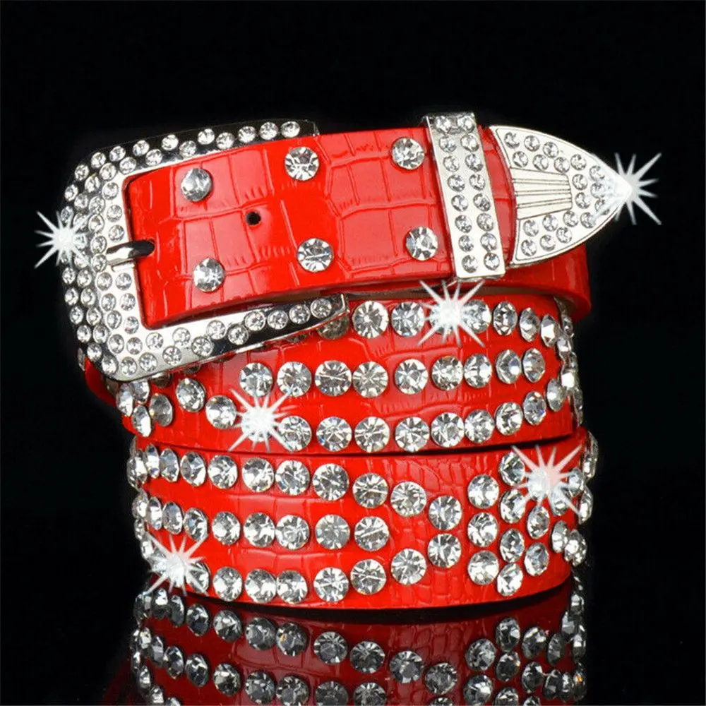 New Punk Luxury Strap Diamond Belt Goth Lolita Cosplay Harajuku Y2K Bling Bling Disco Waistband Hip Pop Women Men Crystal Belts