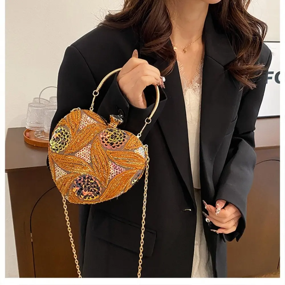 Fashion Embroidery Ladies Clutch Bag Exquisite High Capacity Wrist Bag Shiny Cosmetic Bag Women Crossbody Bag Banquet Bag