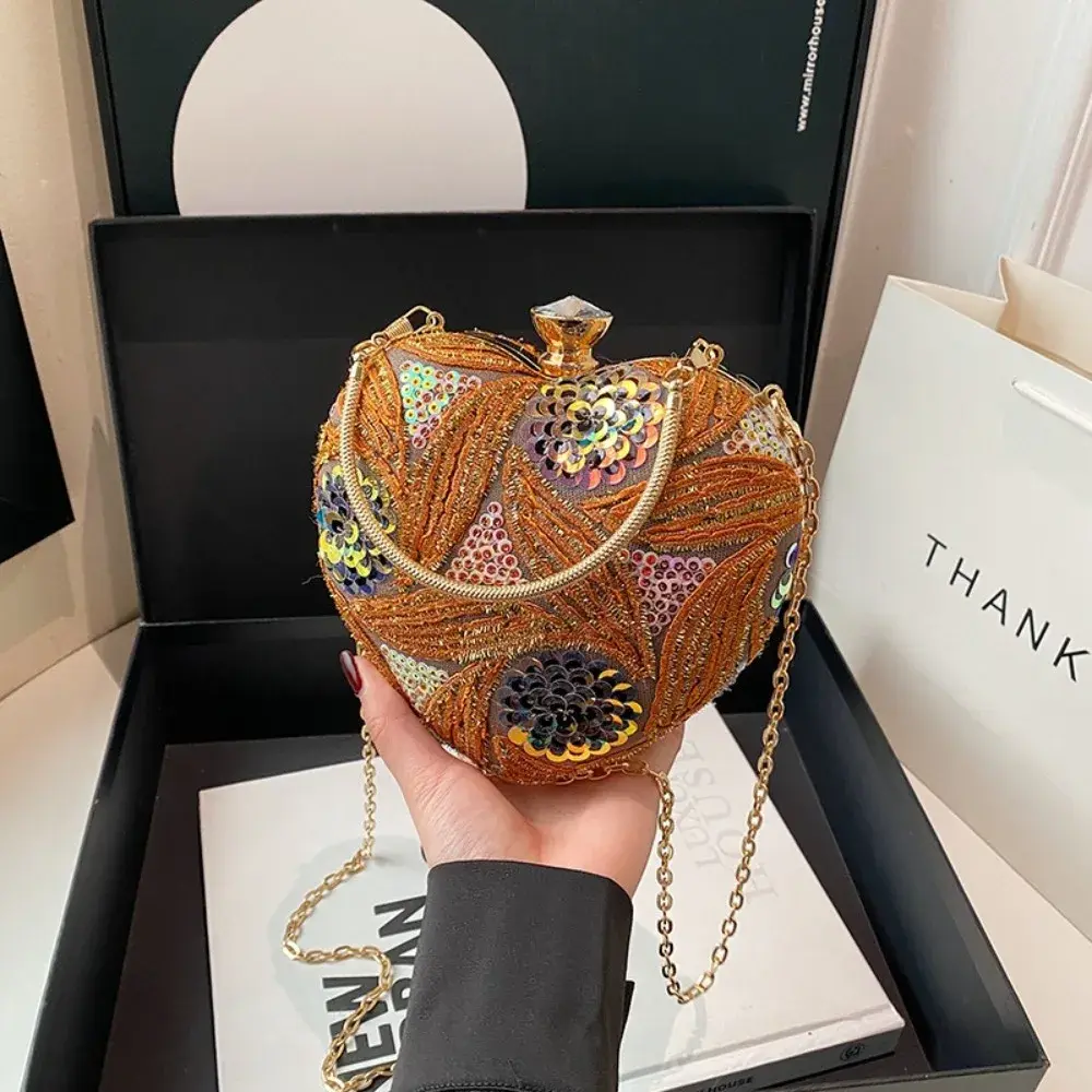 Fashion Embroidery Ladies Clutch Bag Exquisite High Capacity Wrist Bag Shiny Cosmetic Bag Women Crossbody Bag Banquet Bag