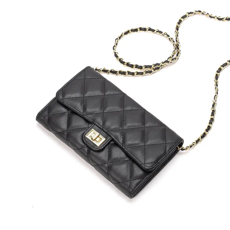 Fashion diamond lattice chain bag small fragrance niche bag high-grade female winter all women crossbody bag crossbody