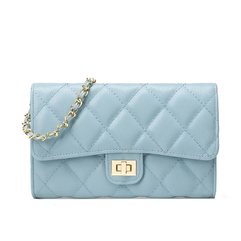 Fashion diamond lattice chain bag small fragrance niche bag high-grade female winter all women crossbody bag crossbody