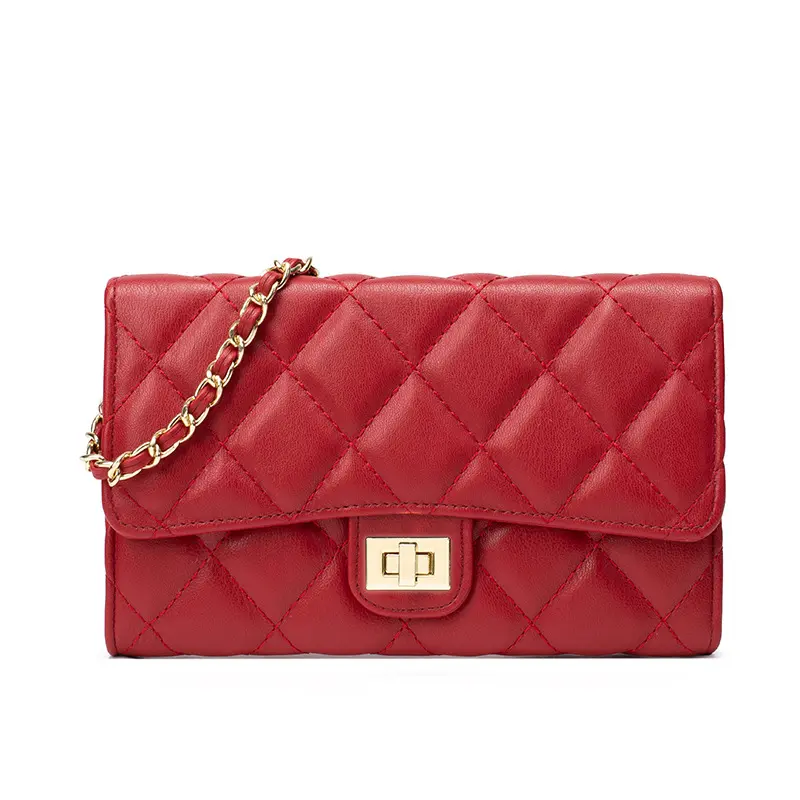 Fashion diamond lattice chain bag small fragrance niche bag high-grade female winter all women crossbody bag crossbody